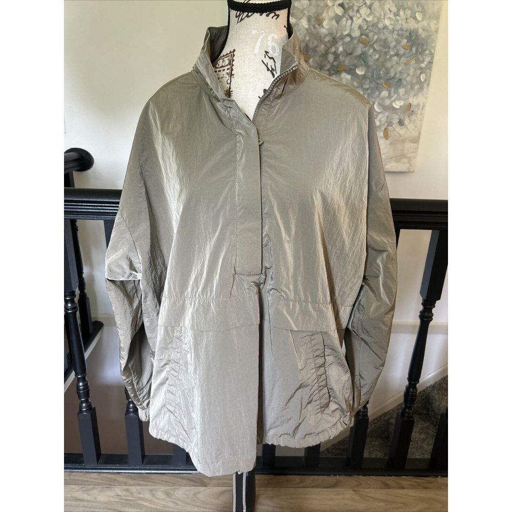 Good American Essential Oversized Anorak Jacket Mocha Size 3/4 (Large-XL)